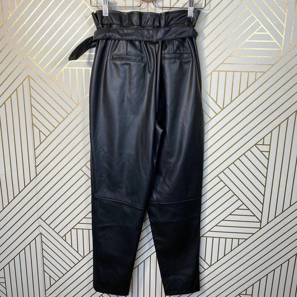 BLANKNYC Belted Paperbag Waist Vegan Leather Pants - Picture 7 of 13